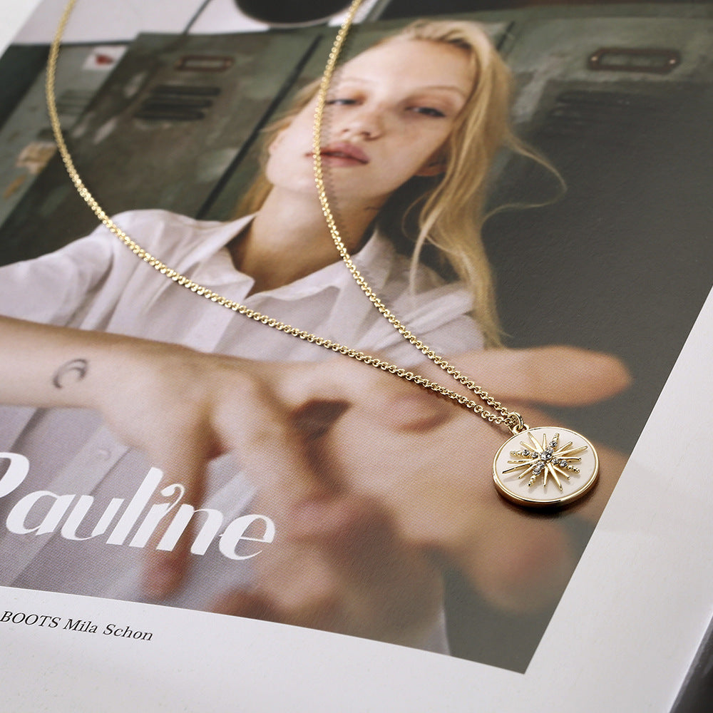 Star Fritillary Compass Necklace