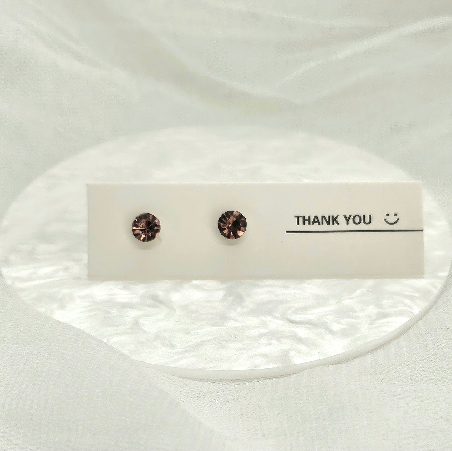 Birthstone Stud Earrings – 12 Colors for 12 Months (Glass Crystal Beads)