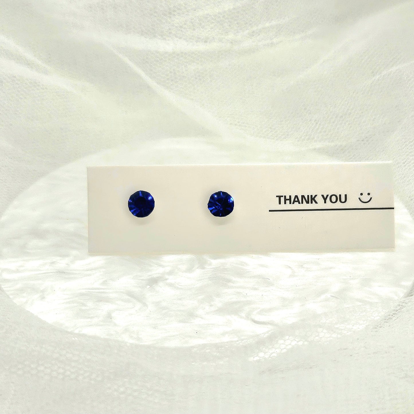 Birthstone Stud Earrings – 12 Colors for 12 Months (Glass Crystal Beads)