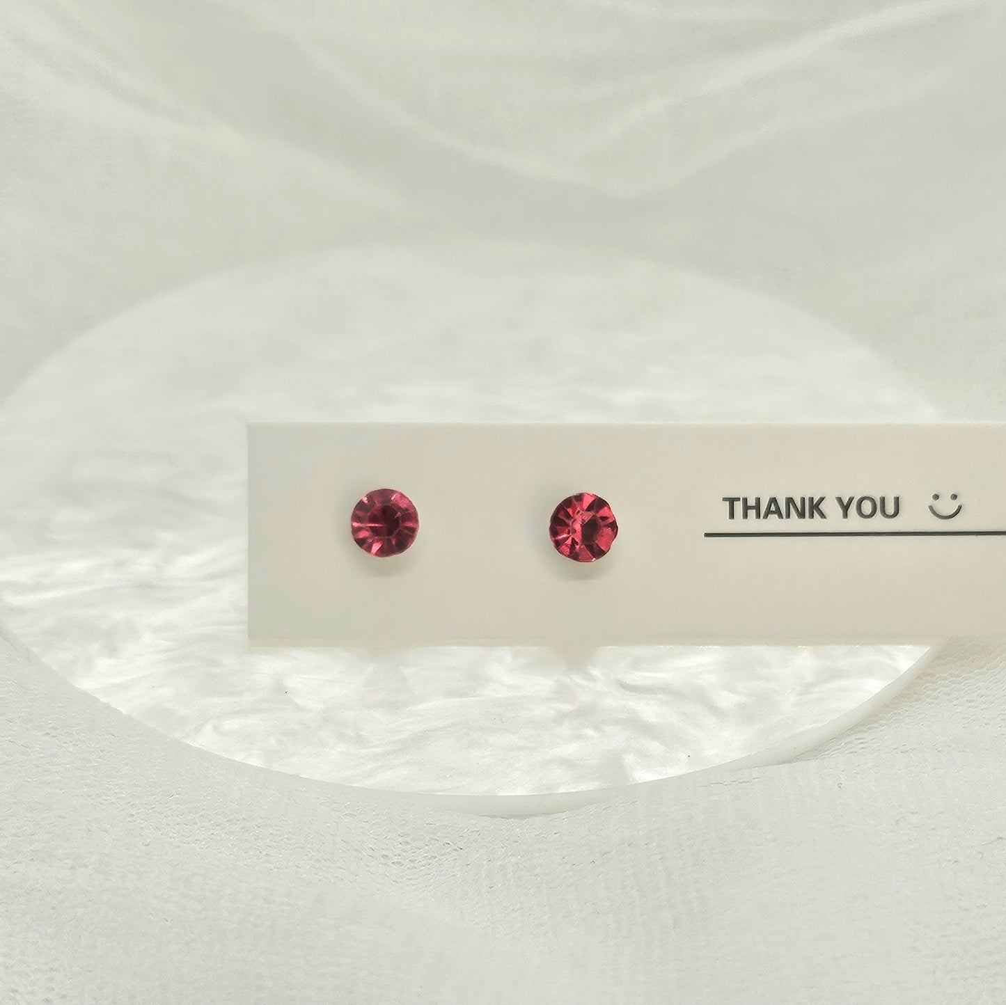 Birthstone Stud Earrings – 12 Colors for 12 Months (Glass Crystal Beads)
