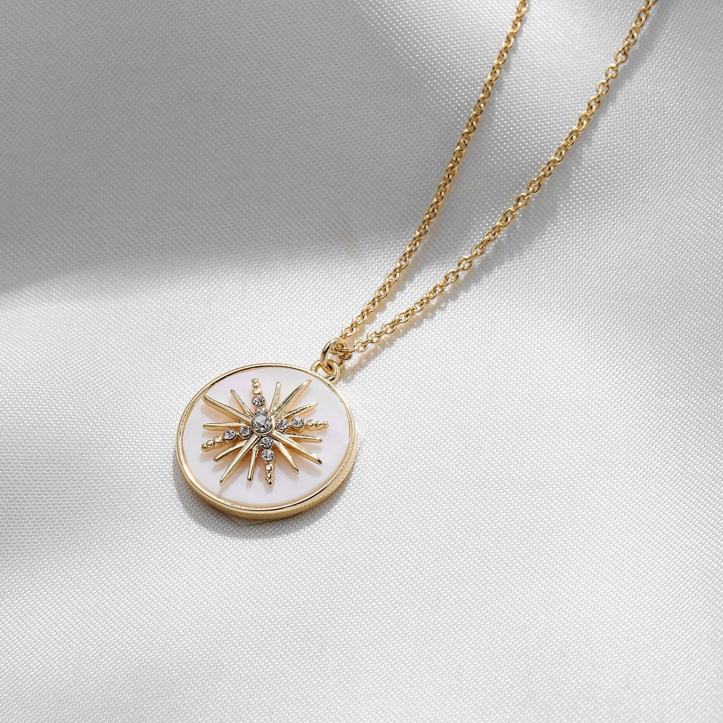 Star Fritillary Compass Necklace