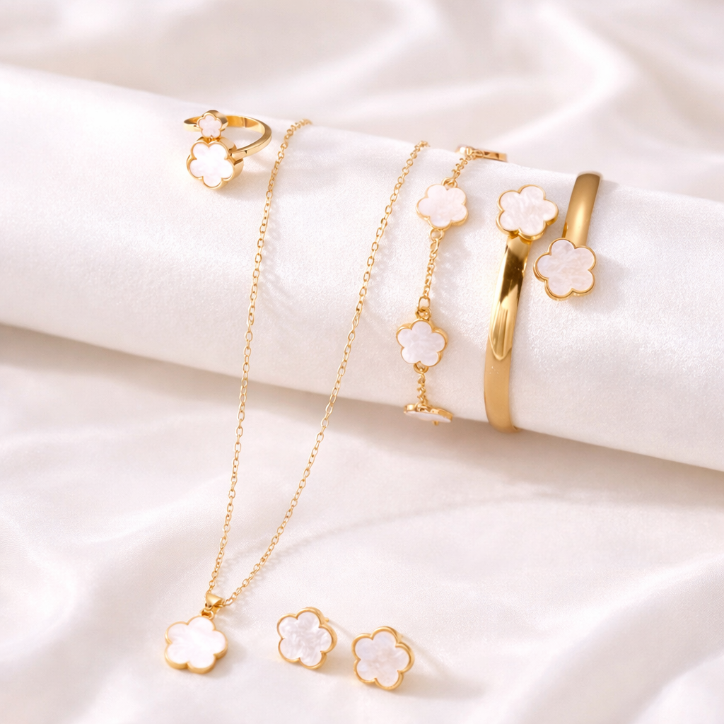 Golden Bloom Jewelry Set