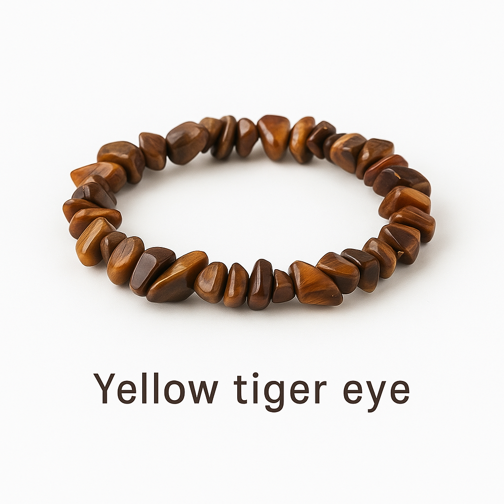 Yellow Tiger Eye Chip Bracelet